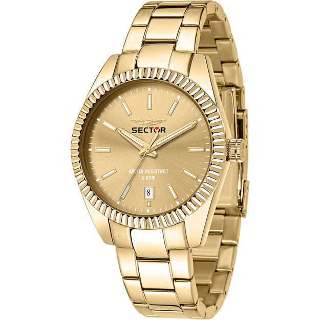 Picture of WOMEN΄S WATCH SECTOR 240 GOLD PLATED STAINLESS STEEL BRACELET AND DIAL WITH DATE