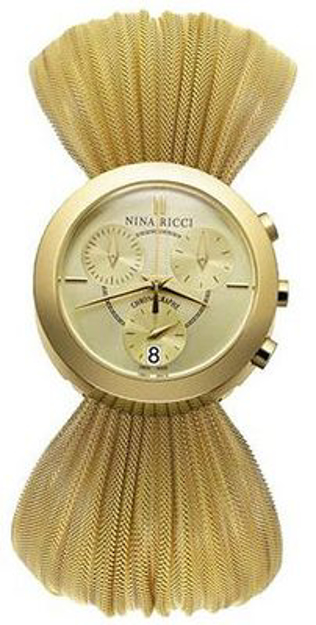 Picture of NINA RICCI SWISS MADE WOMEN΄S WATCH No21 CHRONO GOLDPLATED PVD 