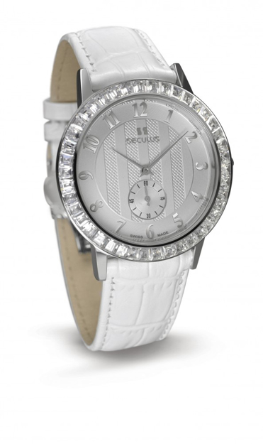 Εικόνα της ΓΥΝΑΙΚΕΙΟ ΕΛΒΕΤΙΚΟ ΩΡΟΛΟΓΙ SECULUS ΜΕ ΛΟΥΡΑΚΙ ΚΑΙ ΠΕΤΡΑΤΗ ΚΑΣΑ ΑΤΣΑΛΙ