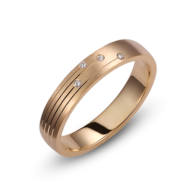 Picture of ROSE GOLD 14K WEDDING BANDS MODEL 345 Γ SQUARE SHAPE PROFILE WITH ENGRAVEMENT