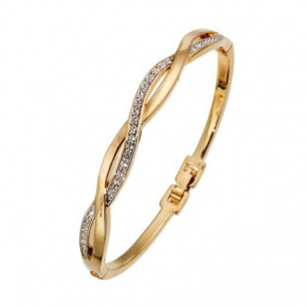 Picture of GOLD PLATED OLIVER WEBER BANGLE WEAVE