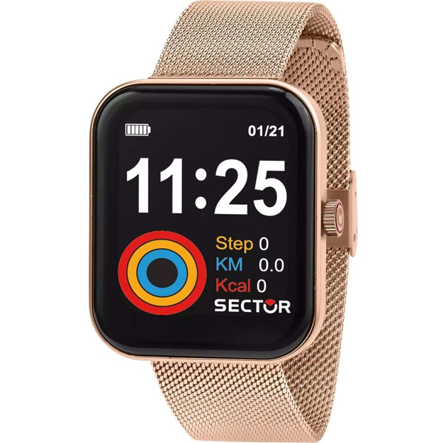 Εικόνα της ΓΥΝΑΙΚΕΙΟ SMARTWATCH SECTOR S-03 ΡΟΖ ΑΤΣΑΛΙΝΟ ΜΠΡΑΣΕΛΕ