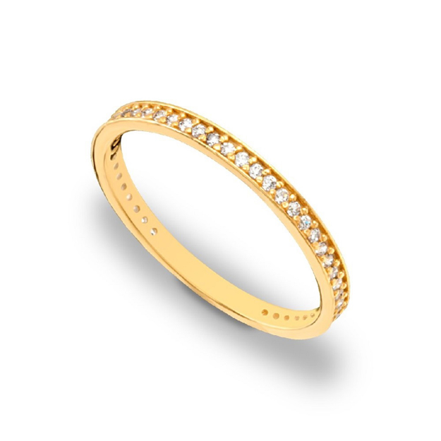 Picture of 9K YELLOW GOLD ETERNITY RING