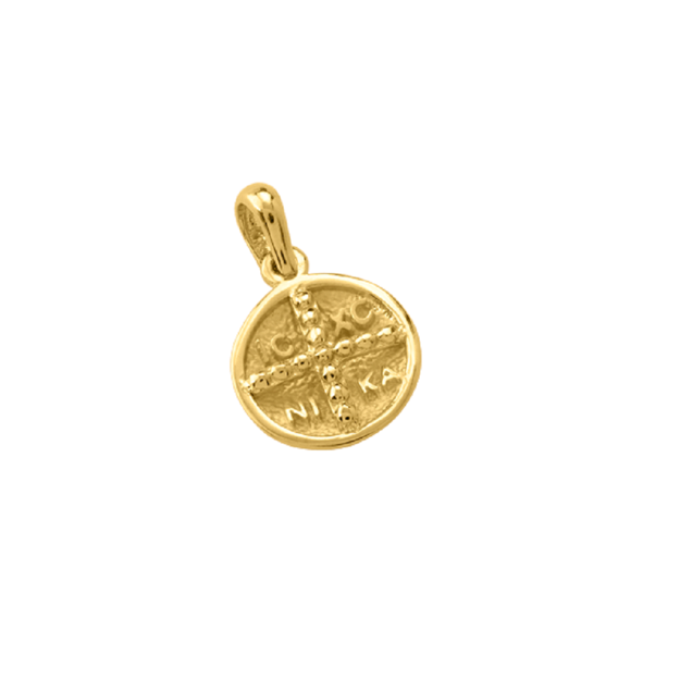 Picture of K9 YELLOW GOLD PENDANT - NEW BORN CHRISTIAN CHARM 