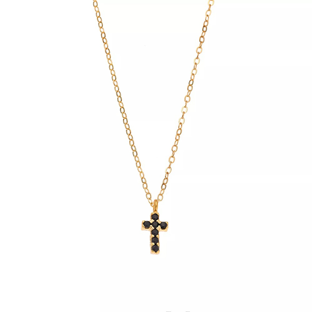 Εικόνα της ΕΠΙΧΡΥΣΟ ΚΟΛΙΕ ΑΣΗΜΙ 925 ΜΙΝΙ ΣΤΑΥΡΟΣ 2 ΟΨΕΩΝ