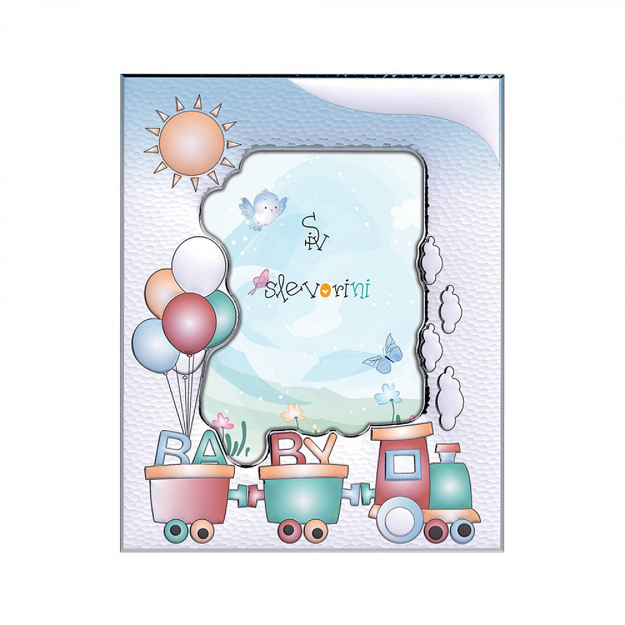 Εικόνα της ΑΣΗΜΕΝΙΑ ΠΑΙΔΙΚΗ ΚΟΡΝΙΖΑ ΜΕ ΤΡΕΝΑΚΙ ΡΟΖ 15x20 CM