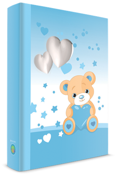 Εικόνα της ΜΠΛΕ ΑΛΜΠΟΥΜ ΜΕ ΑΡΚΟΥΔΑΚΙ 20x25