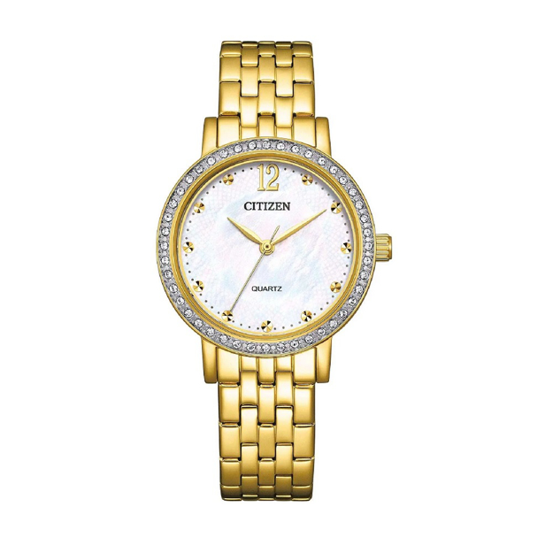 Εικόνα της ΓΥΝΑΙΚΕΙΟ ΩΡΟΛΟΓΙ CITIZEN ELEGANT ΜΕ ΕΠΙΧΡΥΣΟ ΜΠΡΑΣΕΛΕ