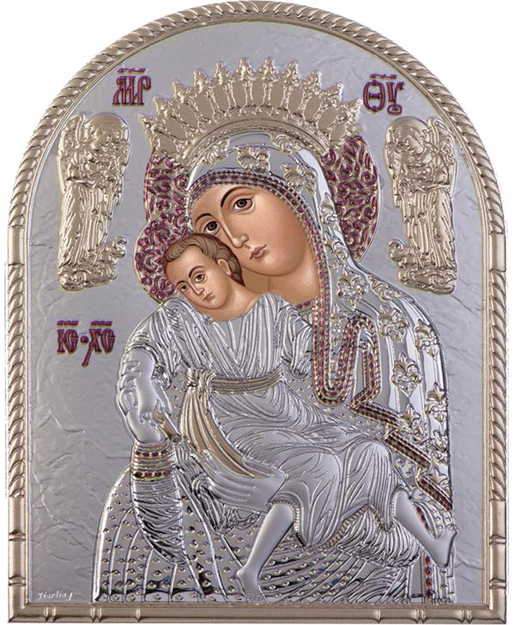 Εικόνα της ΑΣΗΜΕΝΙΑ ΕΙΚΟΝΑ 925 ΠΑΝΑΓΙΑ ΑΞΙΙΟΝ ΕΣΤΙ 12x14,5 ΟΒΑΛ
